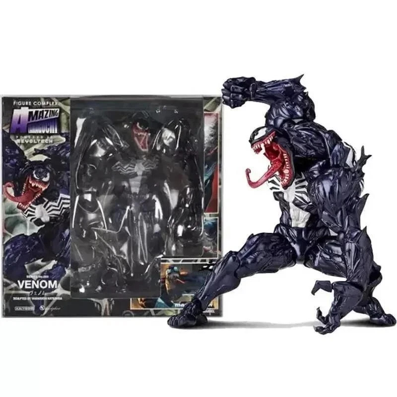 6.7” Venom Action Figure Yamaguchi Revoltech Poseable Collectible Toy 17cm Gift
