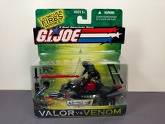 GI Joe Valor vs Venom SNAKE EYES NINJA LIGHTNING CYCLE 3.75″ Action Figure 2004