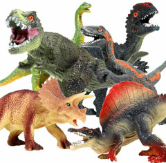 Realistic Dinosaur Figure Toys,12 Pack 6″ Large Size Plastic Dinosaur Set w/Book