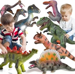8 PCS Jumbo Dinosaur Toys for Kids Toddler 3-5 5-7 Years,Perfect Dinosaur Par…