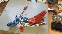 Toy Biz Marvel 2002 Spider-Man Web Cycle Motorcycle Chopper 9.5″ Long Untested
