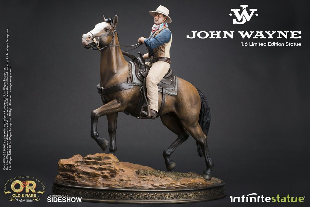Infinite Statue Sideshow John Wayne on horse 1/6 1:6 figure US seller RARE NEW
