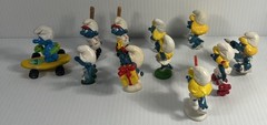 Vintage Smurfs Lot Of 11! Peyo Schleich Collectible Figures. 70’s mostly 80’s.
