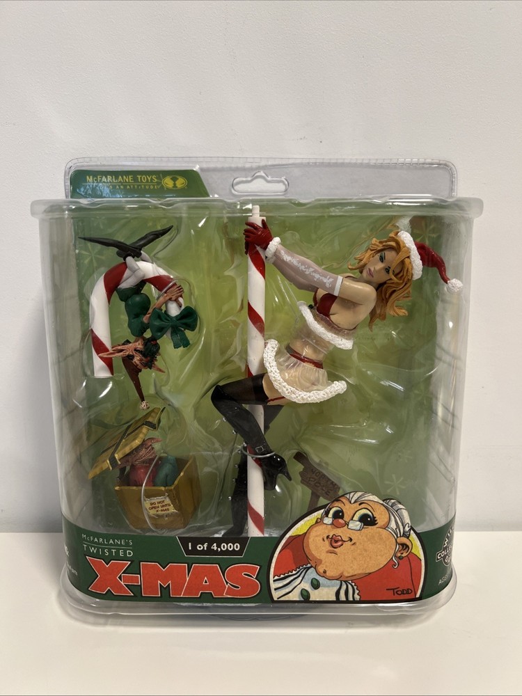McFarlane’s Twisted X-Mas Mrs. Claus Blonde Variant Christmas Figure /4K SEALED