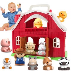 Toys for 1 2 3 Years Old Boys and Girls, Big Barn Playset with Farm Animal, P…