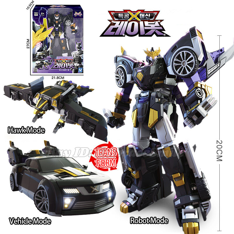 MINIFORCE X RAY Ranger Hawk Mecha Vehicle Transforming Robot Machine Car Toy 7″