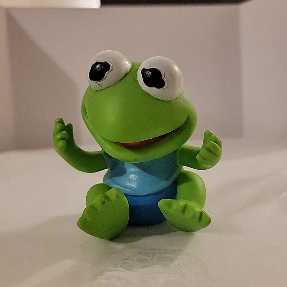 Kermit The Frog 4″ Hasbro PVC Figure Muppet Babies 1984 Vintage 40 Years Old