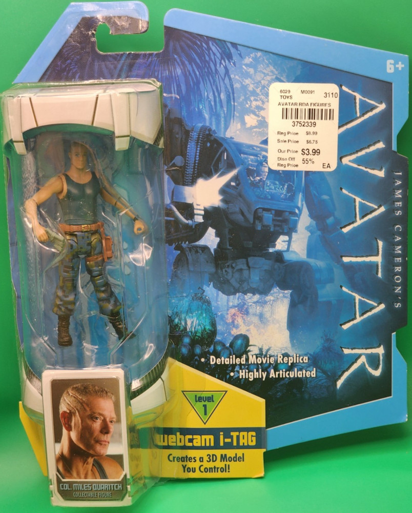Col. Miles Quaritch Action Figure James Cameron’s Avatar 2009 Mattel 4” NEW