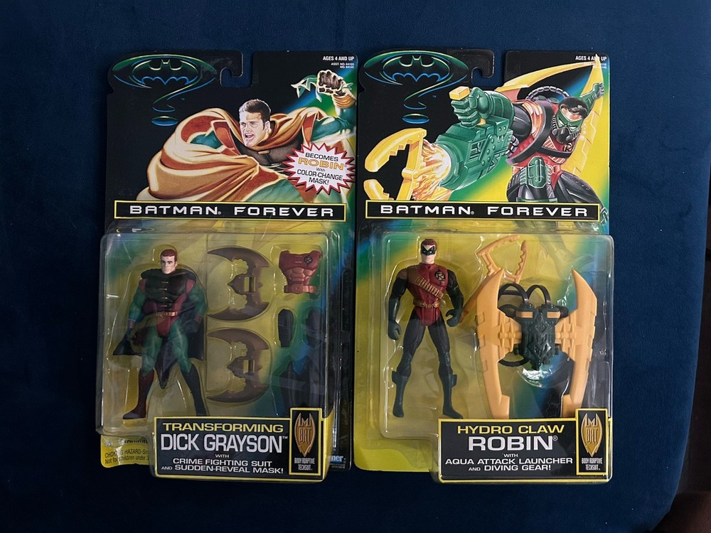 Kenner Batman Forever Robin & Dick Grayson Figure Boxed 1995 Lot Of 2