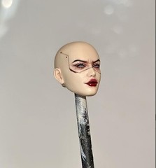 1:6 1:12 1:18 Female Punk Moon Girl Head Sculpt For 6″ 12″ Action Figure Body