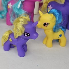 10x Gi-Go Wonder Pony Land Unicorns Lot Purple Pink Blue White Stars Bee Bolt