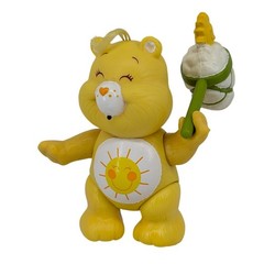 Vintage Care Bears Funshine Bear 80s Poseable Figure Kenner W/ Catcher Net