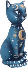Nemesis Now Celestial Kitty 26cm, Resin, Blue, Celestial Cat Figurine, Kitty Fig