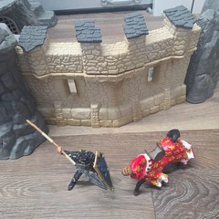 Schleich Dragon Castle Fortress 42102 Set Blue Dragon Knights Boulders Wall