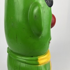 Vintage Sesame Street Bert Bank 1971 Vinyl Plastic Coin Bank Green