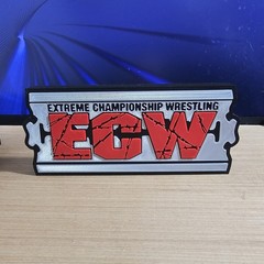 WWE Mattel Red ECW Razor Logo Accessory