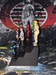 G.I. JOE Action Figure Display Stand-Tiered Showcase COBRA
