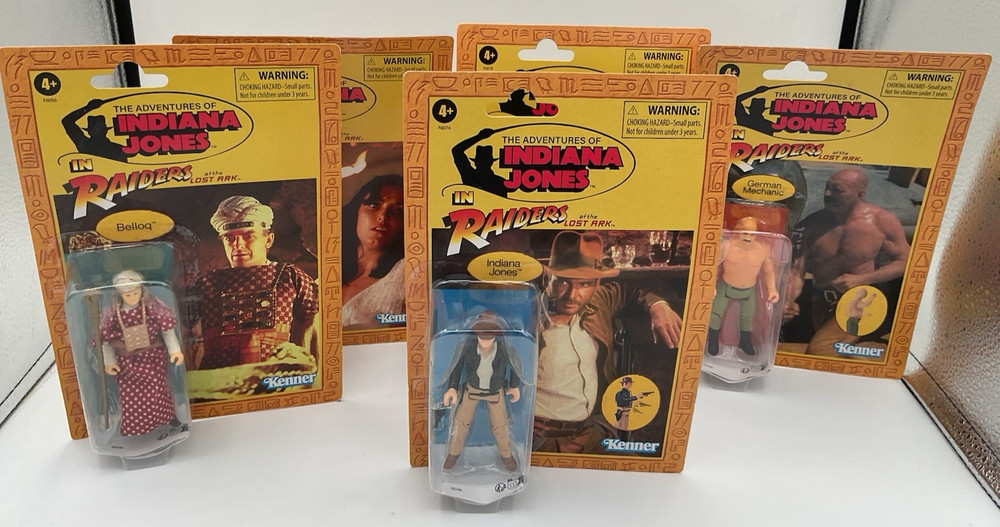 HASBRO Retro Indiana Jones Raiders Of The Lost Ark Figure Lot Of 5 NEW Free Ship