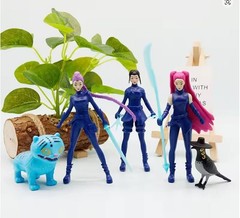 5pcs/Set Kpop Demon Hunters Figure Toy PVC Model Cartoon Gaming Peripherals