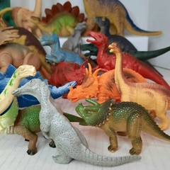 Dinosaurs Action Figures Lot Jurassic Toy Collection Set Science Junk Bundle VTG