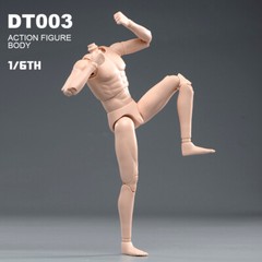 1/6 Male Pale Skin Narrow Shoulder Soldier Body For 12in Action Figure Model