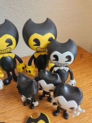 Bendy & the Ink Machine PVC Figure Lot PhatMojo Meatly Games Alice Angel Bendy