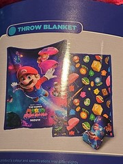 Super Mario Galaxy Movie limited edition Fleece Throw Blanket popcorn bucket AMC