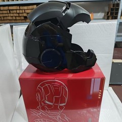 BLACK Autoking Iron Man Helmet MK5 Voice-controlled Mask Transform Cosplay Prop
