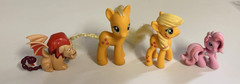 My Little Pony Figures Mix Lot of 14 Brushable Hair Various Sizes With Cart Gift