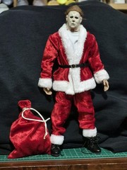 1/6 Scale Santa outfit Suit Hat And Bag. michael myers art the clown terrifier