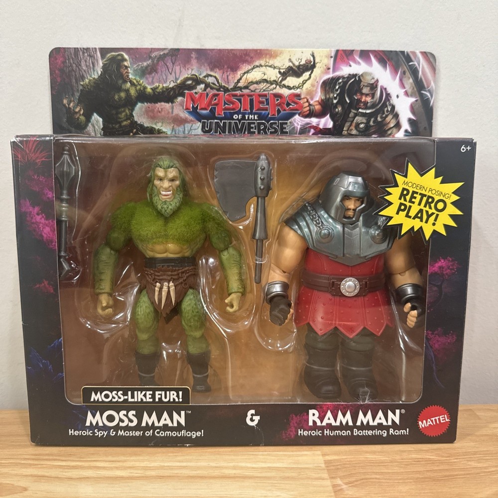 DAMAGED BOX Masters of the Universe Movie Moss Man Ram Man 2-Pack Mattel