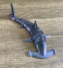 3d printed Hammerhead Shark Animal Fish Ocean Articulated fidget Toy Kids Deco