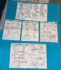 vintage G.I. GI JOE INSTRUCTIONS BLUEPRINTS LOT x5 Locust Mamba + more FREE SHIP