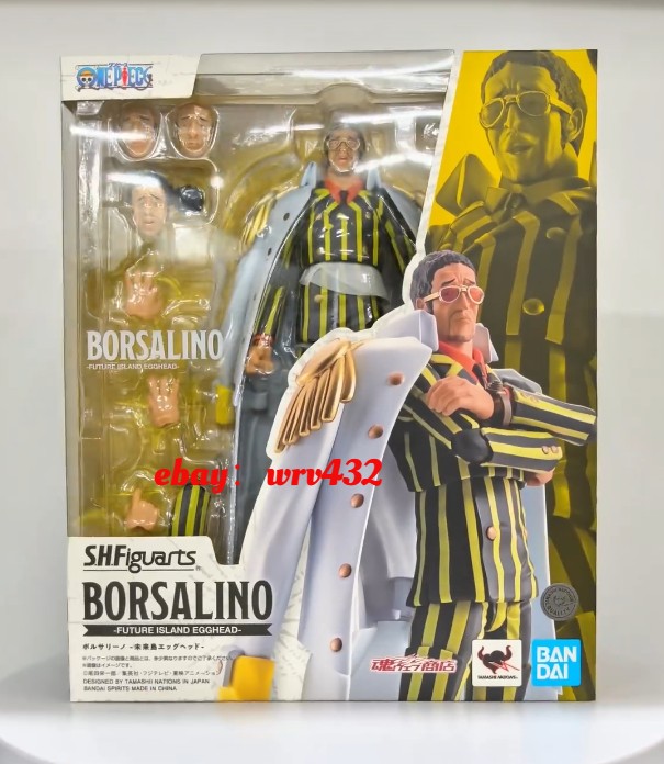 BANDAI S.H.Figuarts ONE PIECE Borsalino Future Island Egghead Figure Model Toys