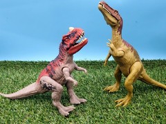 (4) Jurassic Park Dinosaurs Lot Of 4 (Used Working Toys)
