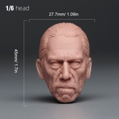 1:6 Danny Trejo PVC Head Sculpt Carved Model For 12″ Male Action Figure Body Toy