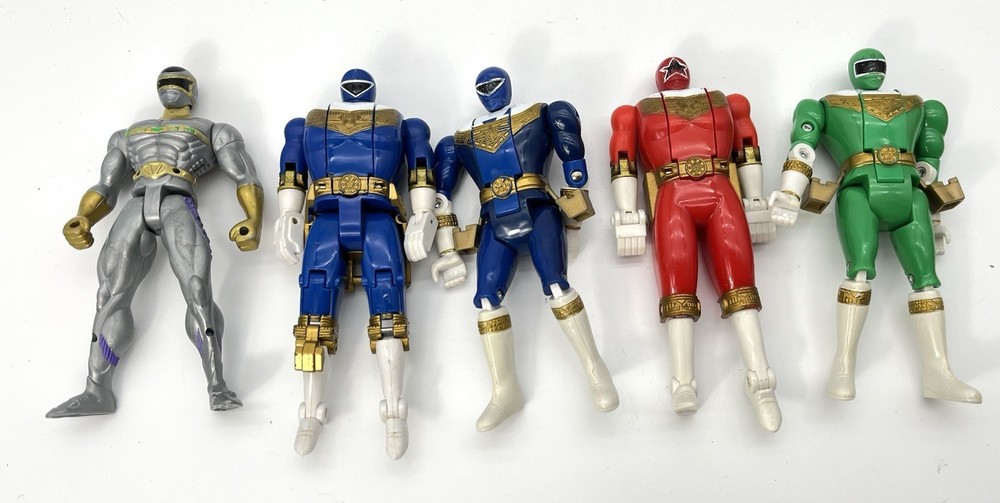 1996 Power Rangers Zeo Figure Lot Gold Red Blue Green Auto Morphin For Parts