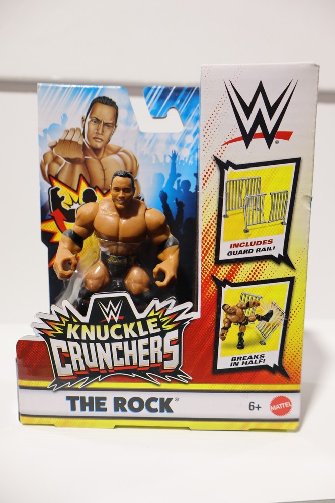 WWE Knuckle Crunchers The Rock (Dwayne Johnson) Mattel Action Figure *RARE*