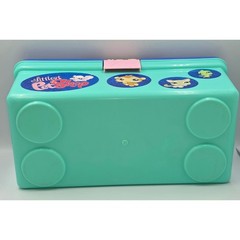Littlest Pet Shop LPS Tackle Tool Box Carrying Case Storage Container & Figures
