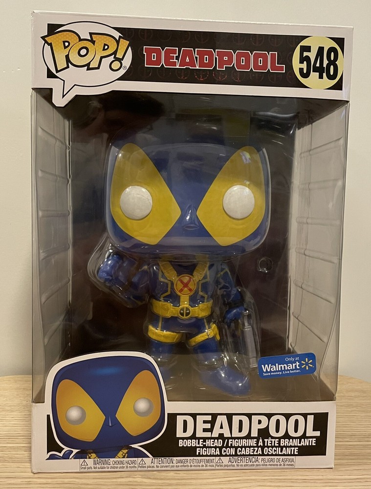 10” Funko Pop Deadpool, in classic X-Men Suit; Comes in FREE $15 Protective Case