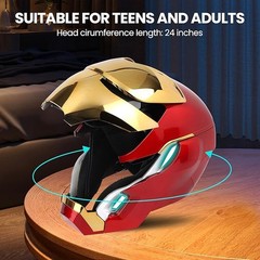 Iron Man Mk50 Friday Helmet Autoking 1/1 Wearable Helmet Cosplay LED Gift