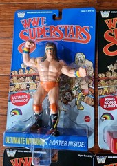 LJN WWE Superstars Series 2 Black Card ULTIMATE WARRIOR VENTURA BUNDY AUSTIN MIB