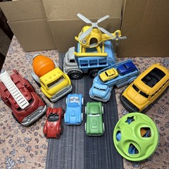 Green Toys Vehicle Lot Fire truck, Bus, Helicopter, Cement Truck And Much More