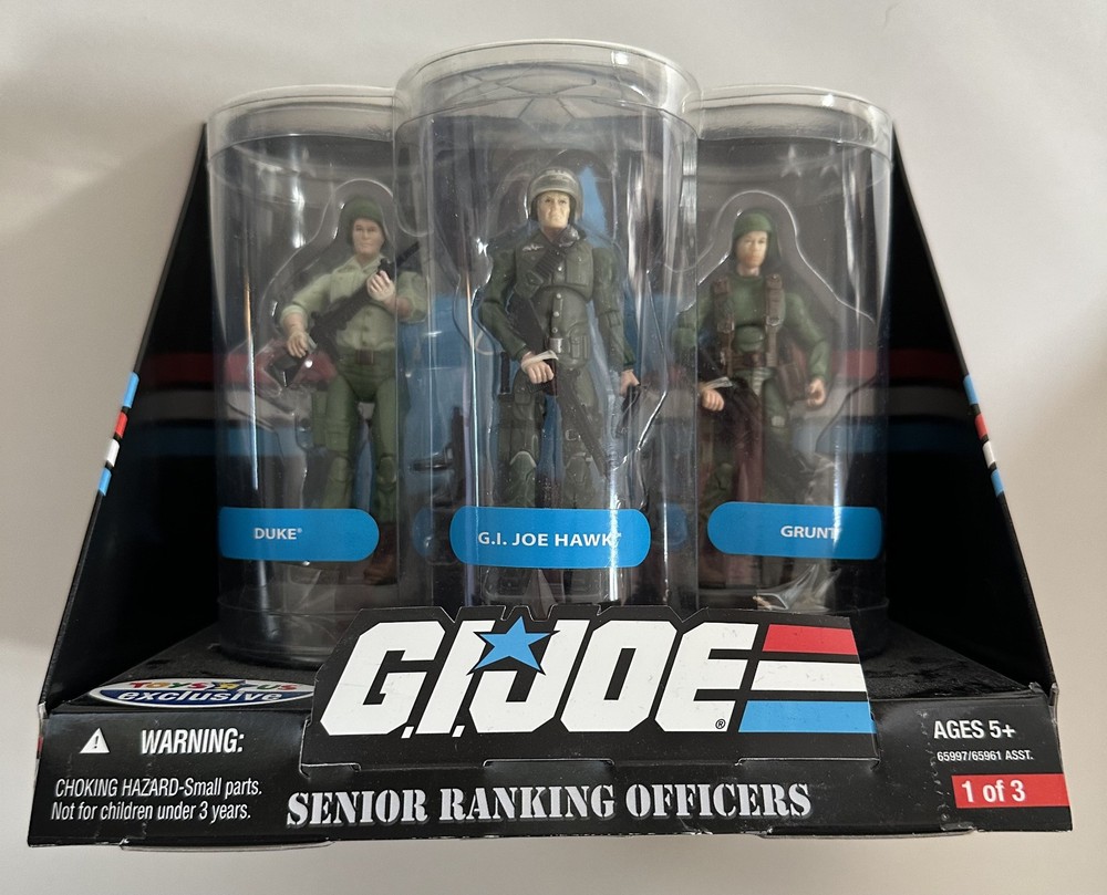 Gi Joe 25th Senior Ranking Officers Set 1 of 3 Duke Hawk Officer Grunt MISP LC
