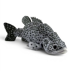 3D Printed Articulated Crappie (Silver with Green Markings)
