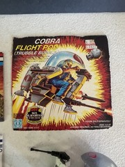 VINTAGE 1985 GI JOE COBRA TRUBBLE BUBBLE FLIGHT POD W BOX & BLUEPRINTS Complete