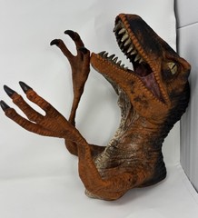 12″ VELOCIRAPTOR SOUNDBYTES HAND PUPPET 1996 Jurassic Park Lost World Dinosaur