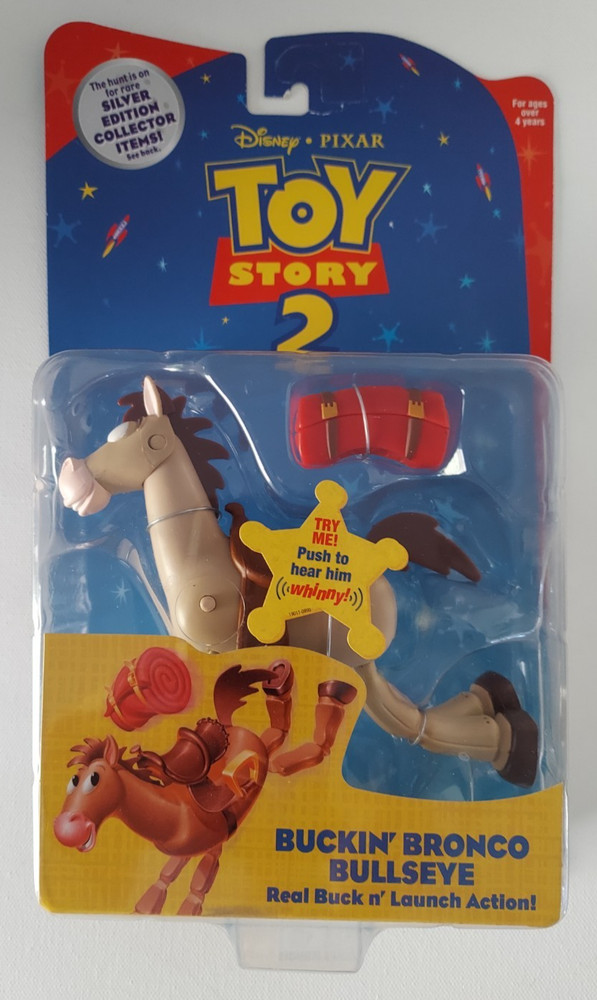 1999 Mattel Pixar Toy Story 2 Buckin Bronco Bullseye Sealed, NEW
