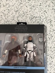 Star Wars Black Series Exclusive Plo Koon Clone Commander Wolffe New Sealed 2 Pk