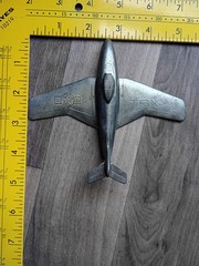 Vintage Metal TBX Plane Fighter Jet Toy Military Airplane
